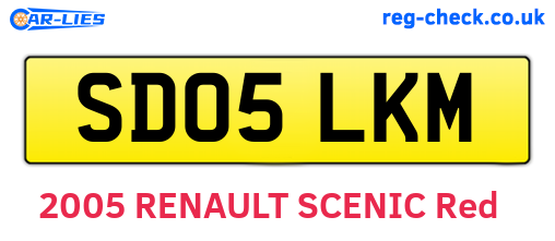 SD05LKM are the vehicle registration plates.