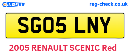 SG05LNY are the vehicle registration plates.