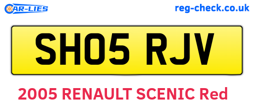 SH05RJV are the vehicle registration plates.