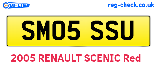 SM05SSU are the vehicle registration plates.