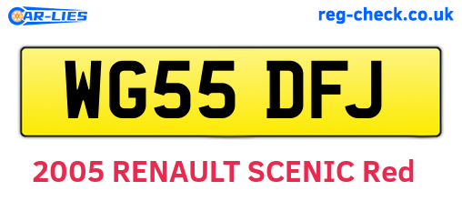 WG55DFJ are the vehicle registration plates.