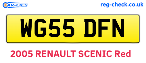 WG55DFN are the vehicle registration plates.