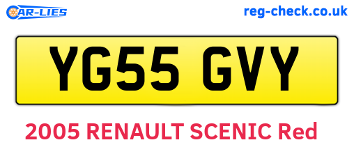 YG55GVY are the vehicle registration plates.