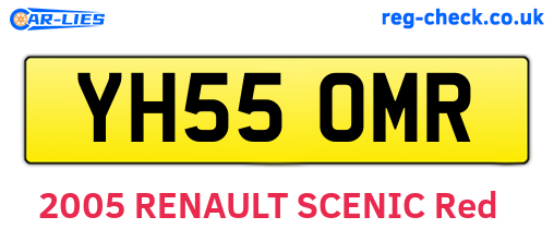 YH55OMR are the vehicle registration plates.