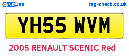 YH55WVM are the vehicle registration plates.