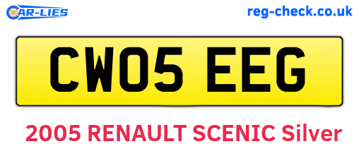 CW05EEG are the vehicle registration plates.
