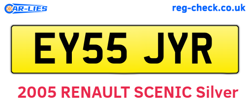 EY55JYR are the vehicle registration plates.