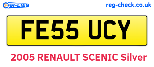 FE55UCY are the vehicle registration plates.