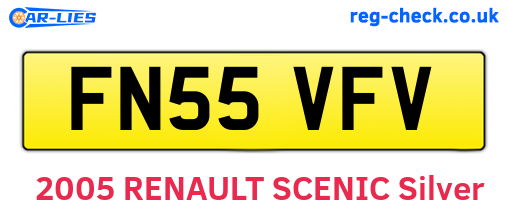 FN55VFV are the vehicle registration plates.