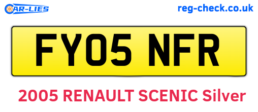 FY05NFR are the vehicle registration plates.