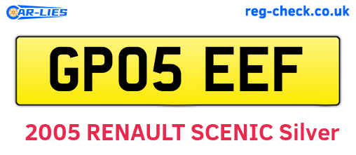 GP05EEF are the vehicle registration plates.