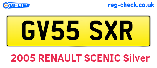 GV55SXR are the vehicle registration plates.
