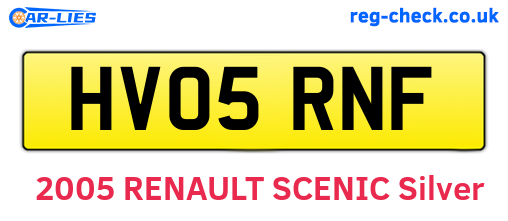 HV05RNF are the vehicle registration plates.