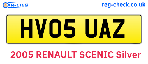HV05UAZ are the vehicle registration plates.