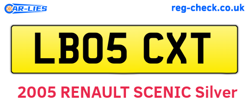 LB05CXT are the vehicle registration plates.