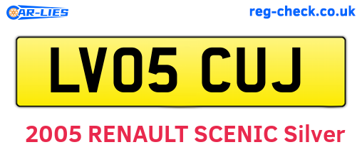 LV05CUJ are the vehicle registration plates.