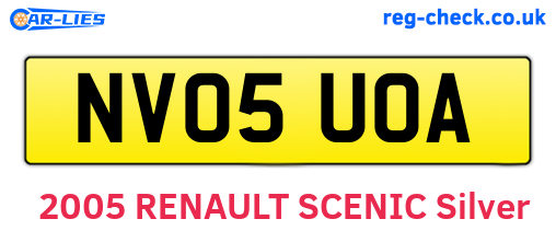 NV05UOA are the vehicle registration plates.