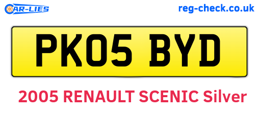 PK05BYD are the vehicle registration plates.