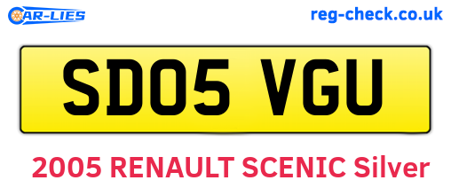 SD05VGU are the vehicle registration plates.
