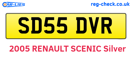 SD55DVR are the vehicle registration plates.