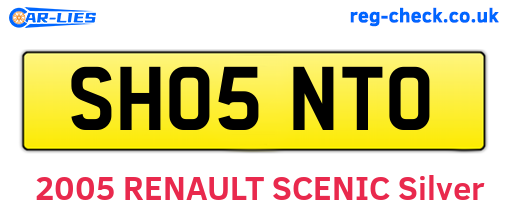SH05NTO are the vehicle registration plates.