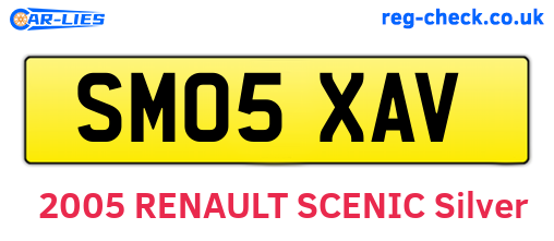 SM05XAV are the vehicle registration plates.