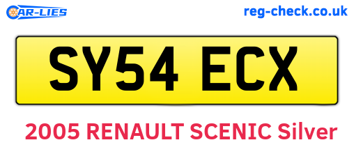 SY54ECX are the vehicle registration plates.