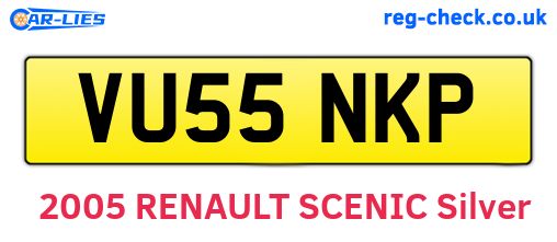 VU55NKP are the vehicle registration plates.