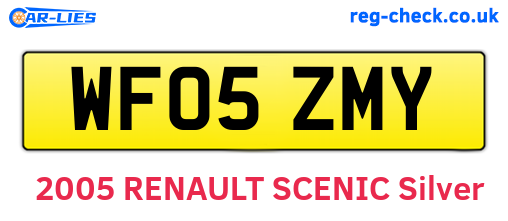 WF05ZMY are the vehicle registration plates.