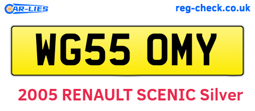 WG55OMY are the vehicle registration plates.