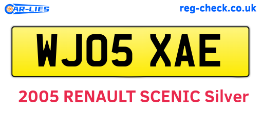 WJ05XAE are the vehicle registration plates.