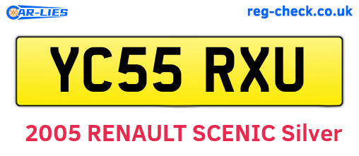 YC55RXU are the vehicle registration plates.