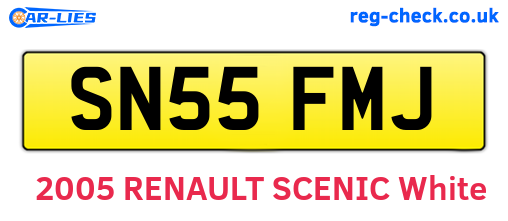 SN55FMJ are the vehicle registration plates.