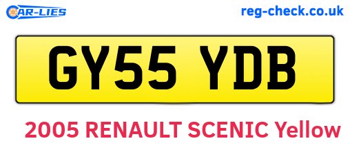 GY55YDB are the vehicle registration plates.