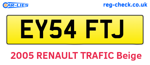 EY54FTJ are the vehicle registration plates.
