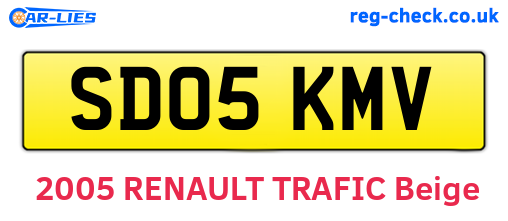SD05KMV are the vehicle registration plates.