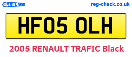 HF05OLH are the vehicle registration plates.