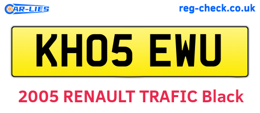 KH05EWU are the vehicle registration plates.