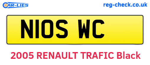N10SWC are the vehicle registration plates.