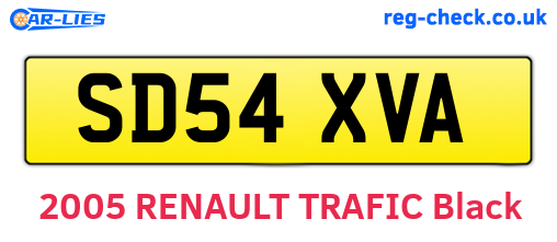 SD54XVA are the vehicle registration plates.