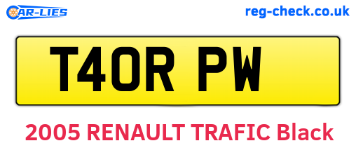 T40RPW are the vehicle registration plates.