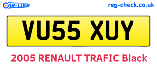 VU55XUY are the vehicle registration plates.