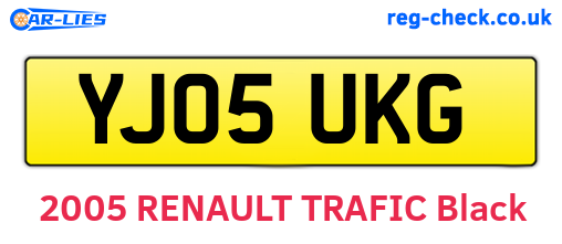 YJ05UKG are the vehicle registration plates.