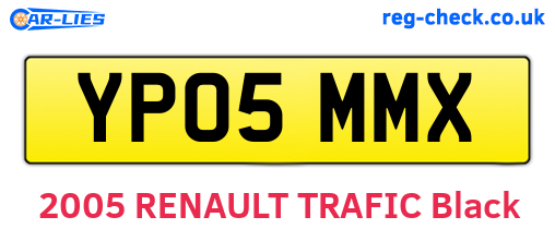 YP05MMX are the vehicle registration plates.