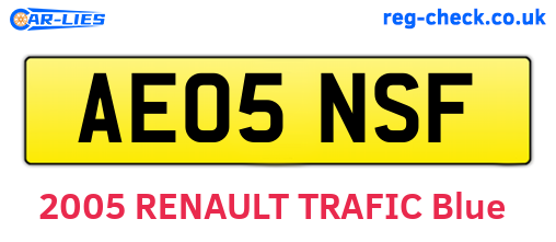 AE05NSF are the vehicle registration plates.