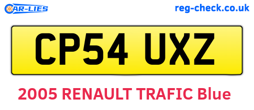 CP54UXZ are the vehicle registration plates.