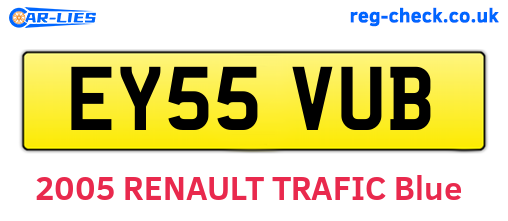 EY55VUB are the vehicle registration plates.