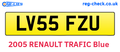 LV55FZU are the vehicle registration plates.