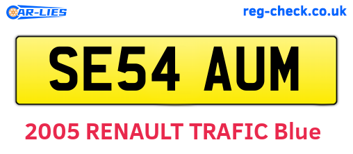 SE54AUM are the vehicle registration plates.
