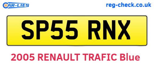 SP55RNX are the vehicle registration plates.
